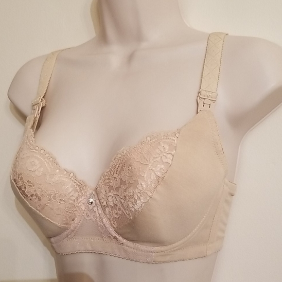 Made in China women's nude lace trimmed front bra - Picture 7 of 16